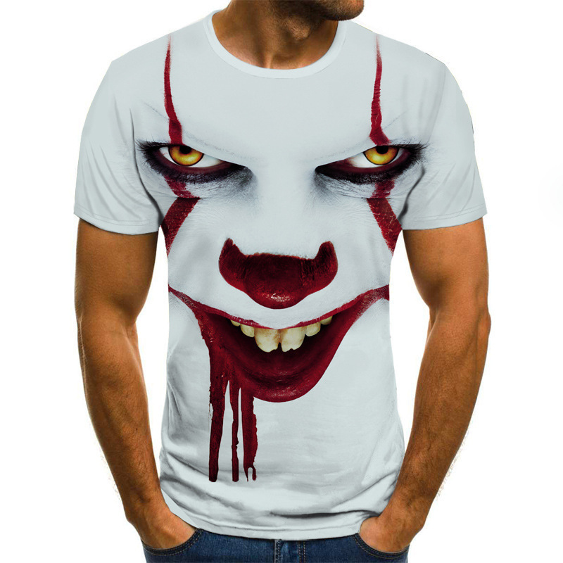 3D Digital Printing Clown Character T-shirt Image 2