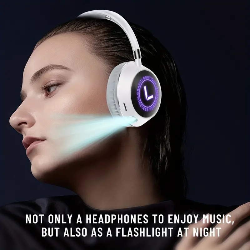 Casque Bluetooth supra-auriculaire sans fil blanc
