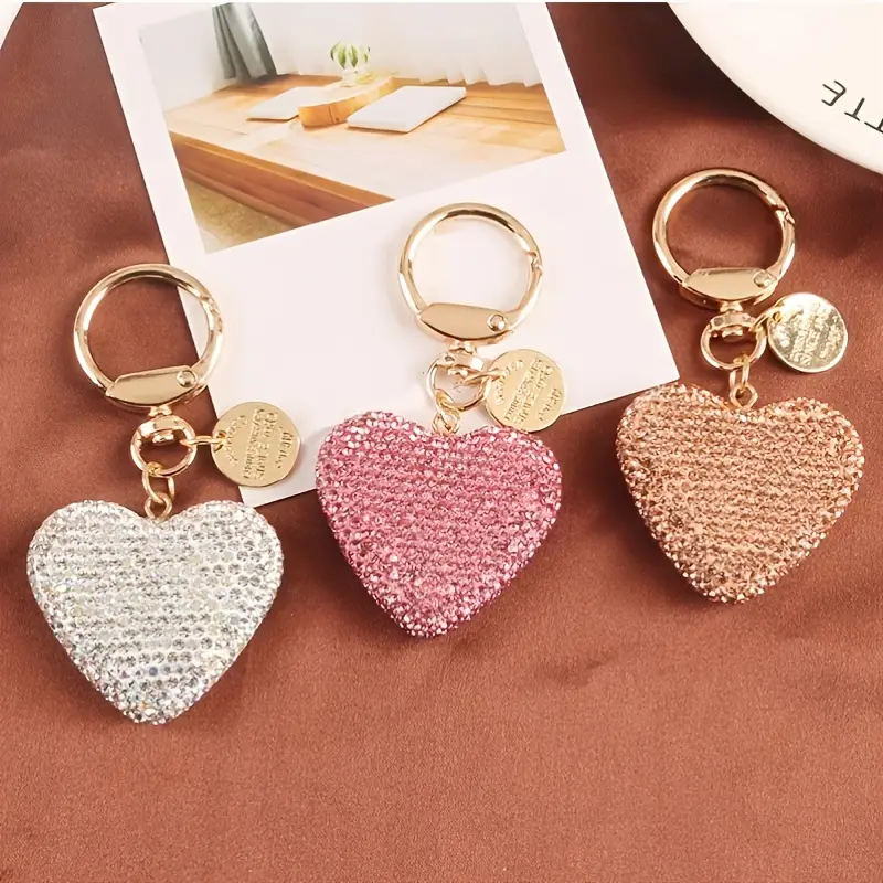 Peach Heart Couple Keychain - Color 2