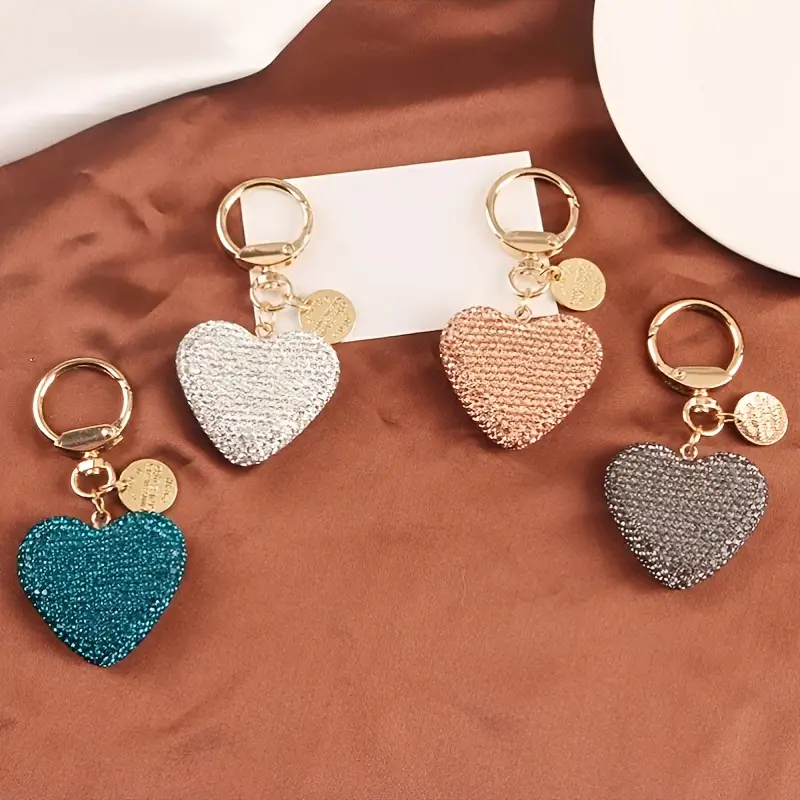 Peach Heart Couple Keychain - Color 3