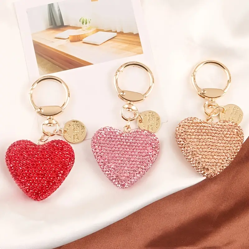 Peach Heart Couple Keychain - Color 1