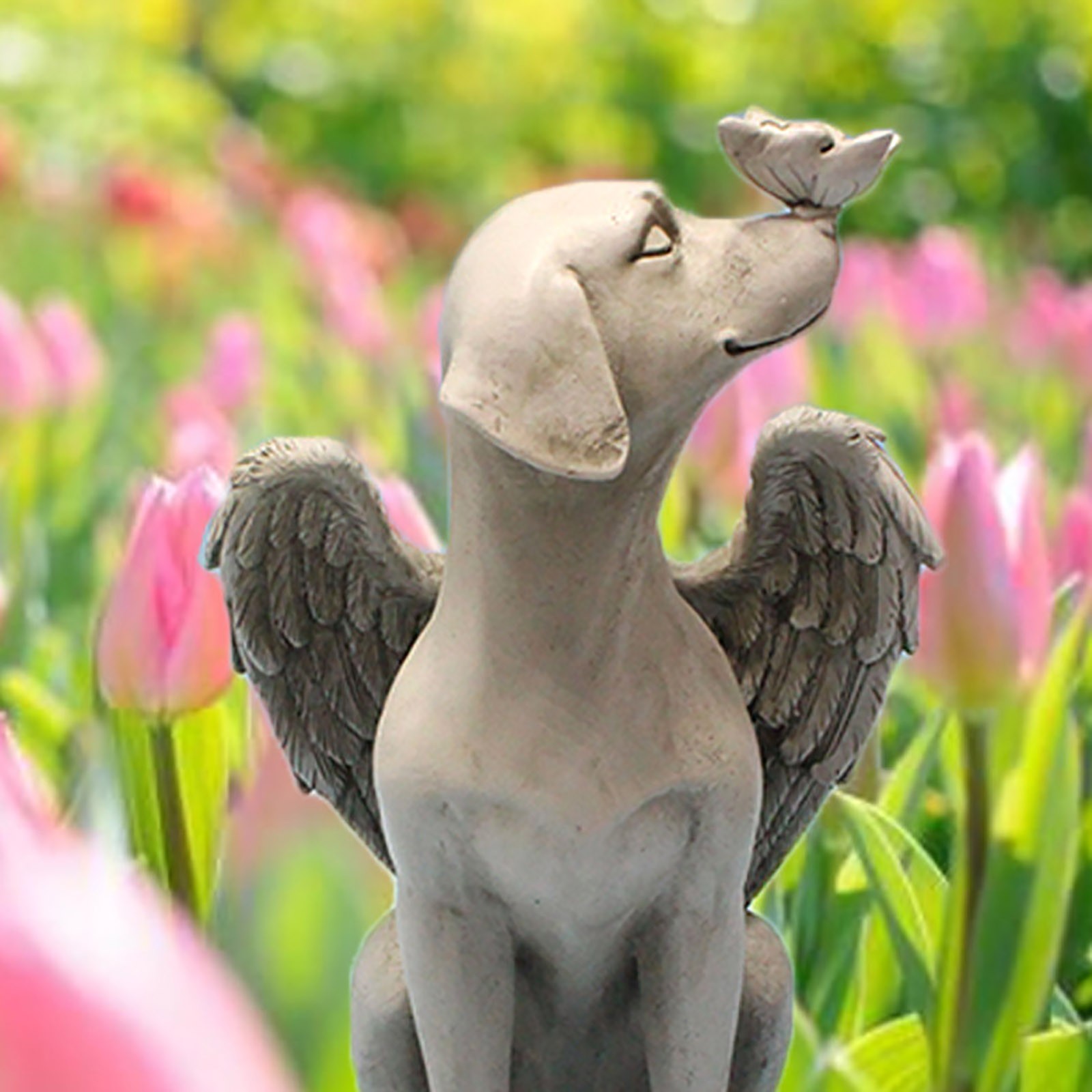 Angel Dog Butterfly Puppy Statue