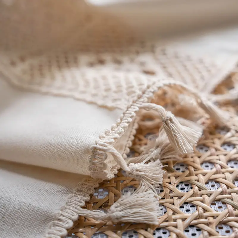 Boho Linen Semi Blackout Curtains