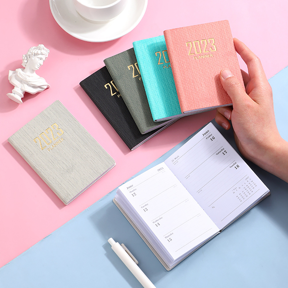 A7 Ultralight Pocket Portable English Calendar Grey