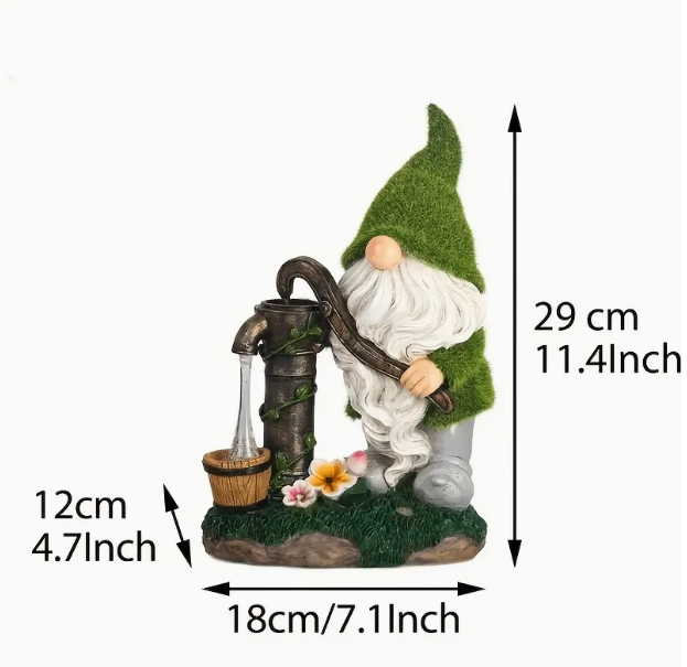Solar Lamp Resin Handicraft Garden Decoration Image 4