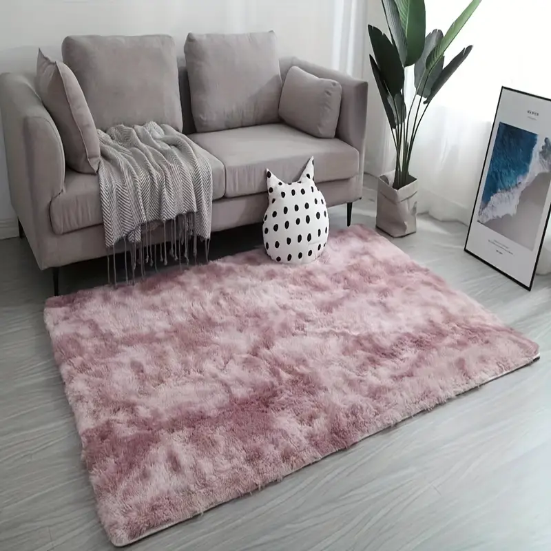 Tie Dye Plush Fabric Rectangle Floor Mat