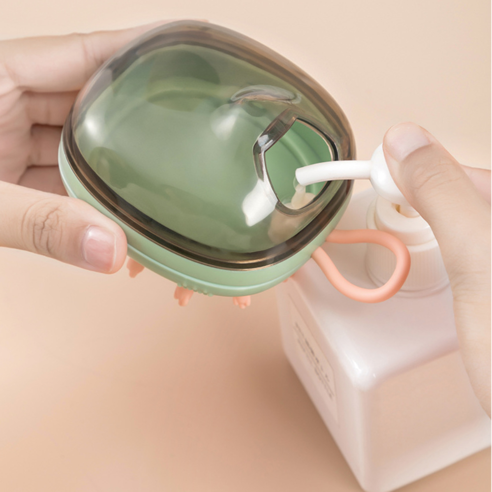 Liquid Shampoo Brush in Use
