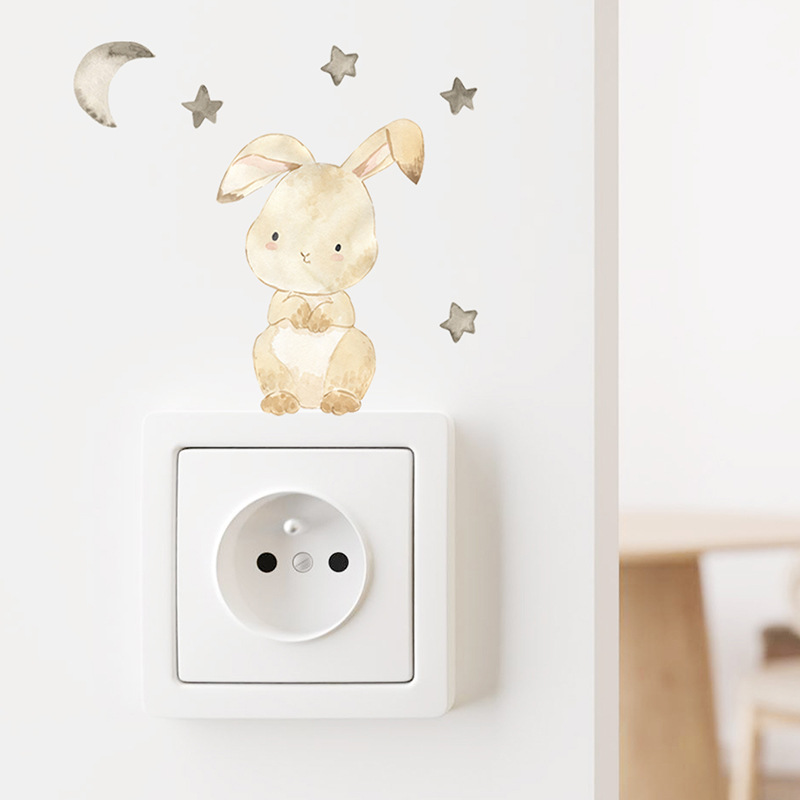 Cute Smiley Face Cartoon Animal Switch Sticker 6