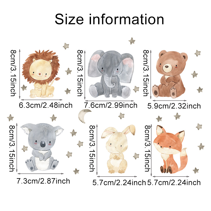 Cute Smiley Face Cartoon Animal Switch Sticker 1
