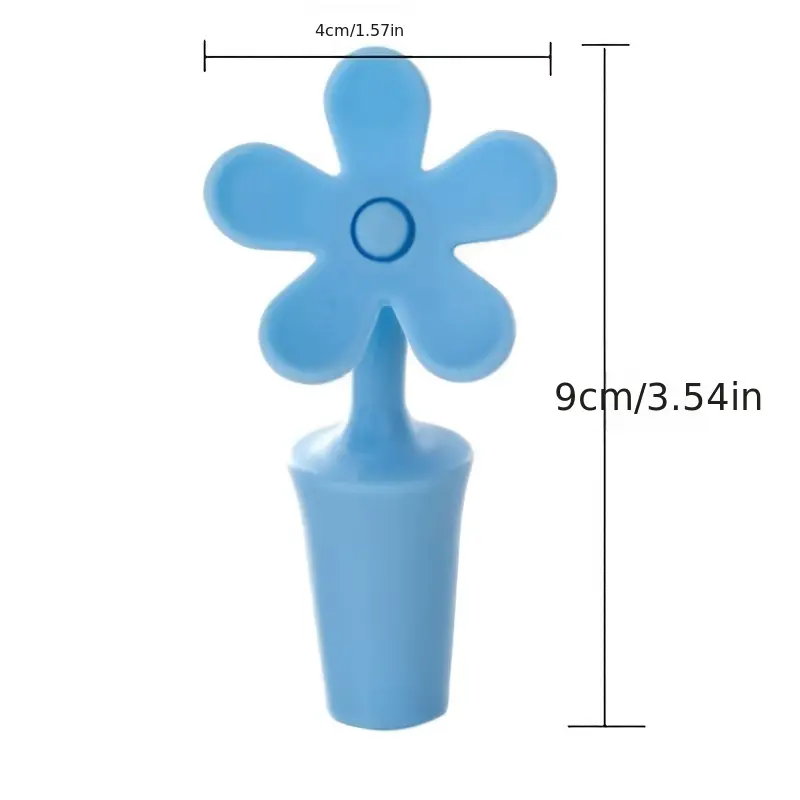 Flower Silicone Wine Stopper - Green