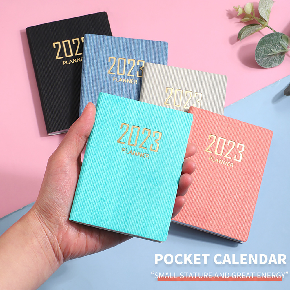 A7 Ultralight Pocket Portable English Calendar Red