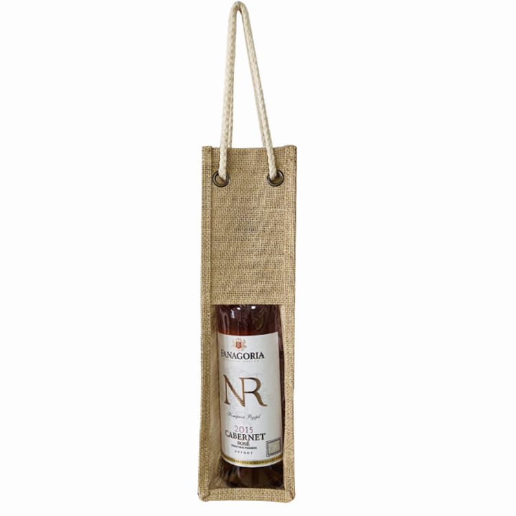 Jute Wine Bag Double Bottle