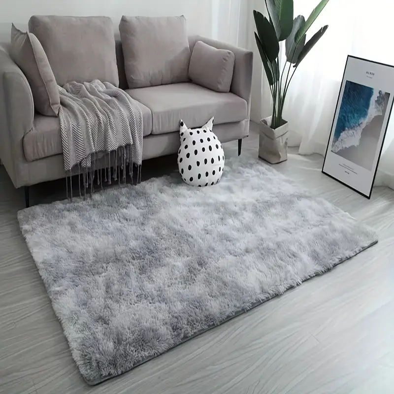 Tie Dye Plush Fabric Rectangle Floor Mat