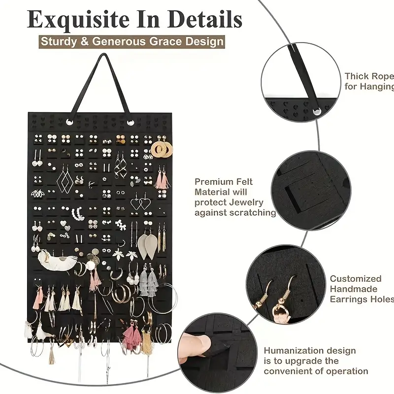 Felt Hanging Jewelry Bag
