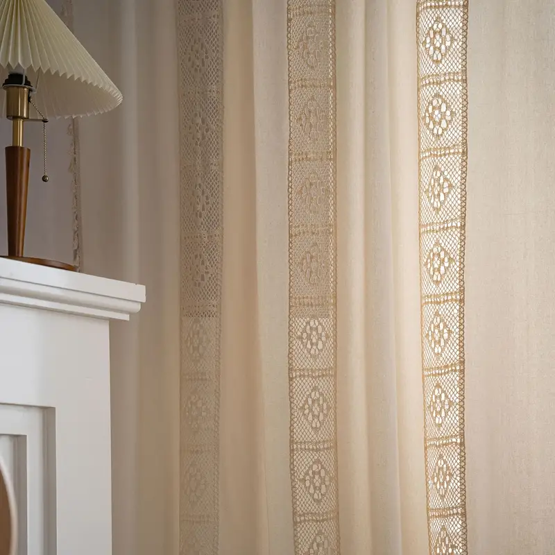 Boho Linen Semi Blackout Curtains