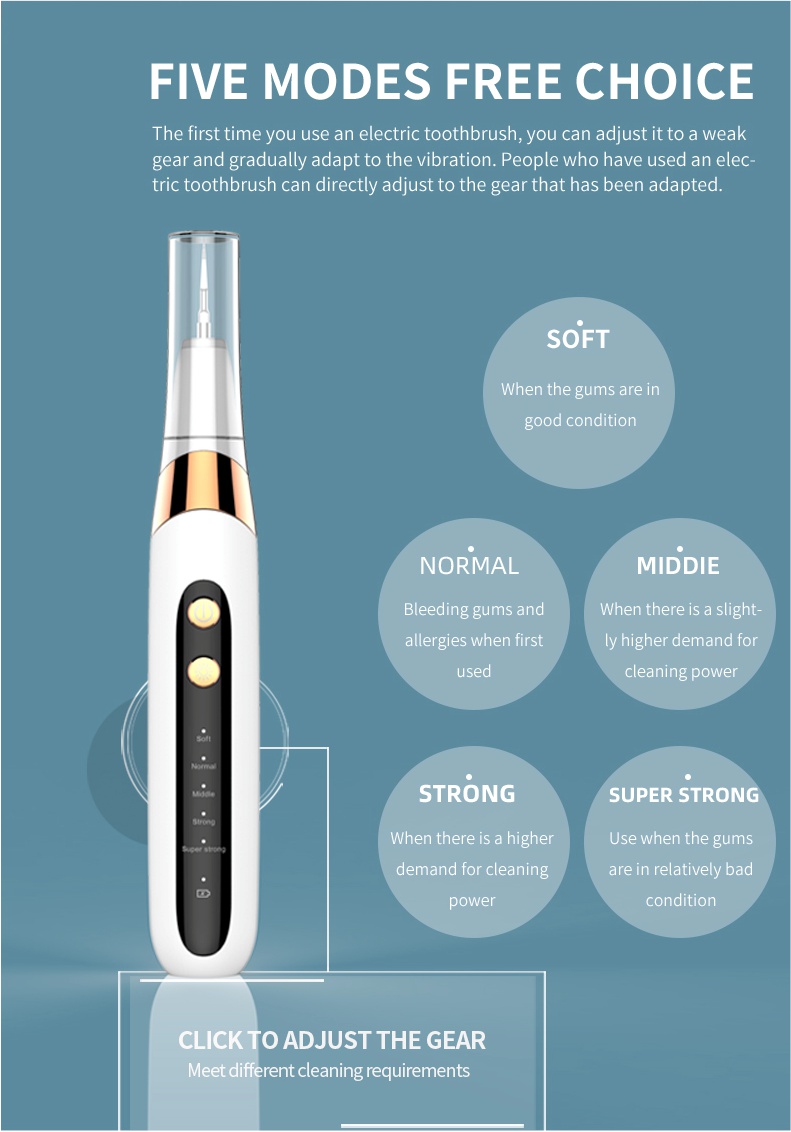 Ultrasonic Yellow Tooth Cleaning Device 6