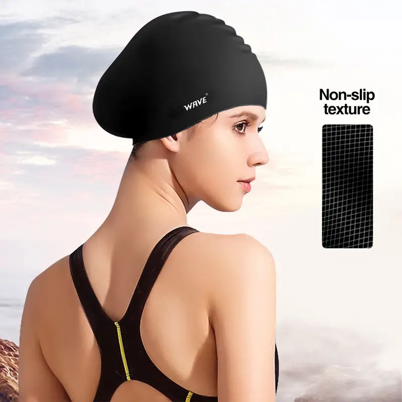 Wave Adult Swimming Cap - Purple