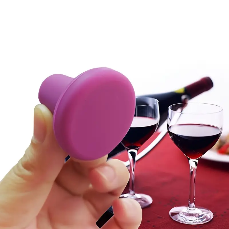 Easy to use silicone wine stoppers
