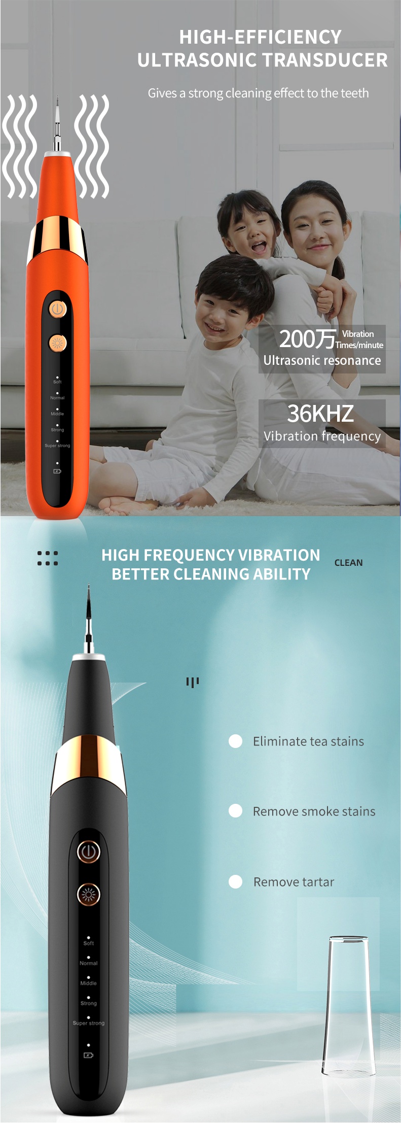 Ultrasonic Yellow Tooth Cleaning Device 3