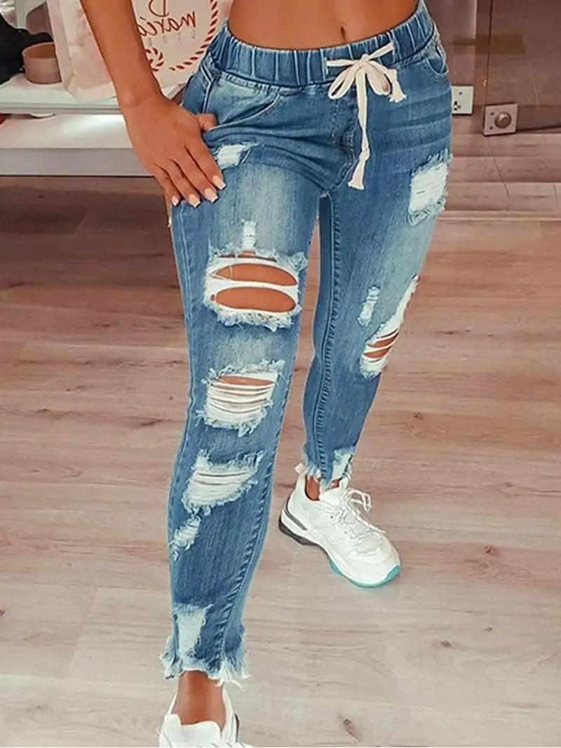 Stylish Ripped Denim Jeans