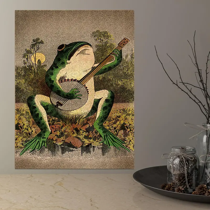 Banjo Frog Canvas Print