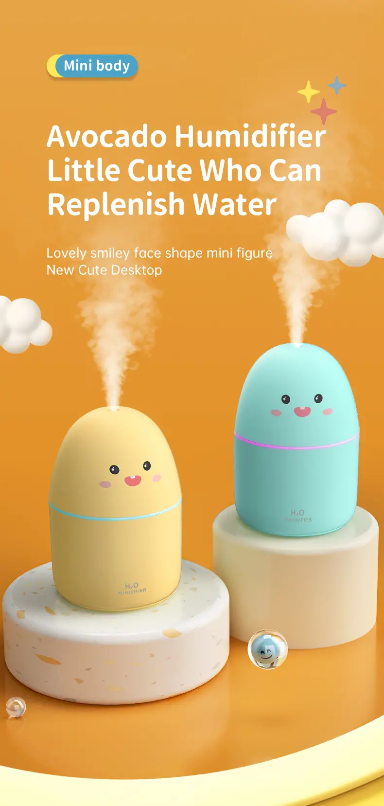 Cute Avocado Shaped Humidifier 1