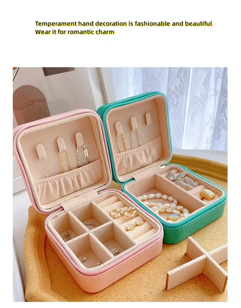 mini estojo de viagem de joias pequena caixa de joias organizador de joias portátil suporte de armazenamento de joias para anéis brincos colar pulseira caixas organizadoras presentes para meninas mulheres detalhes 2
