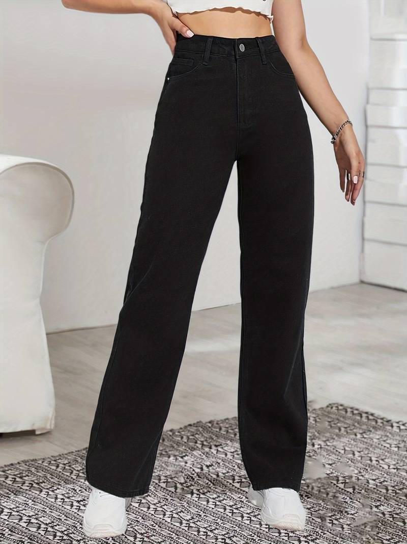 High Rise Black Jeans
