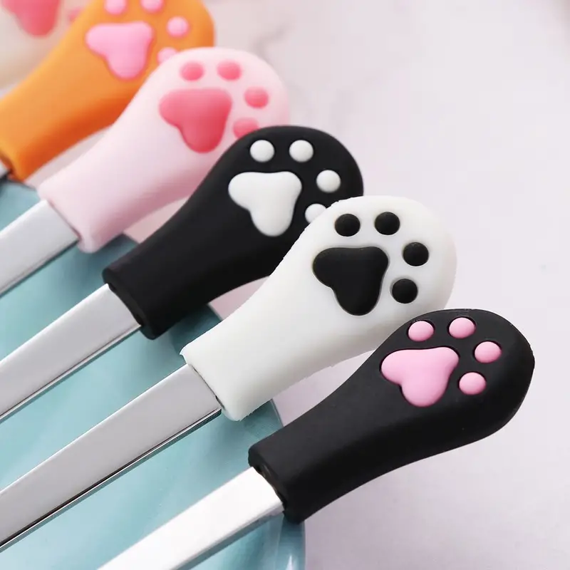Cat paw stainless steel coffee spoon