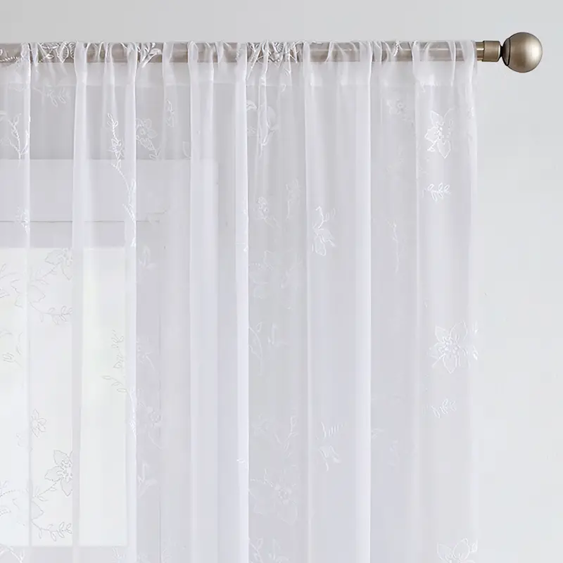Terrilon Rebecca Embroidered Rod Curtains