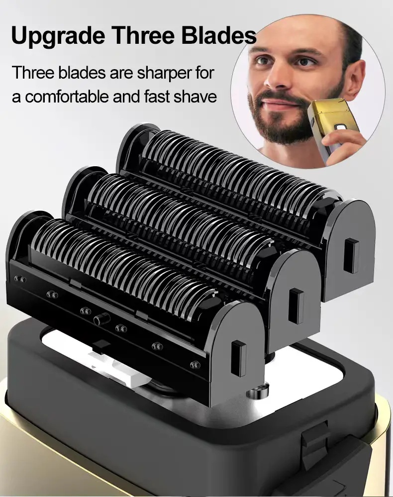 USB Rechargeable 4D Shaver with Titanium Blades - BlueZilla