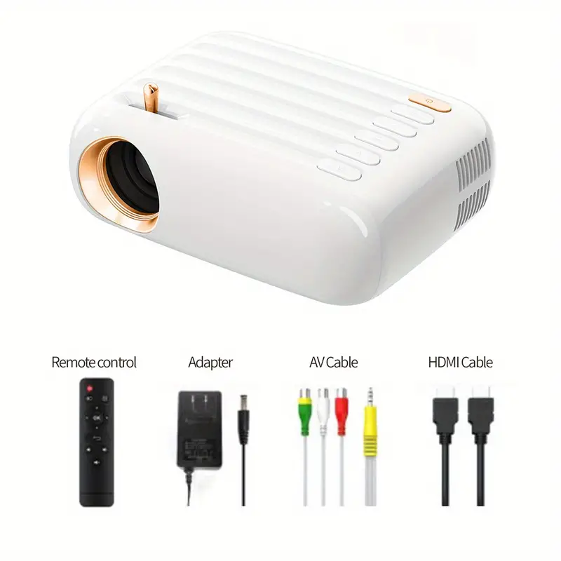 novo mini projetor v1 portátil hd 1080p wi-fi bt tela de espelhamento sem fio para smartphone home theater de 150 polegadas para o grande jogo compatível com ios android hdmi av usb detalhes 8