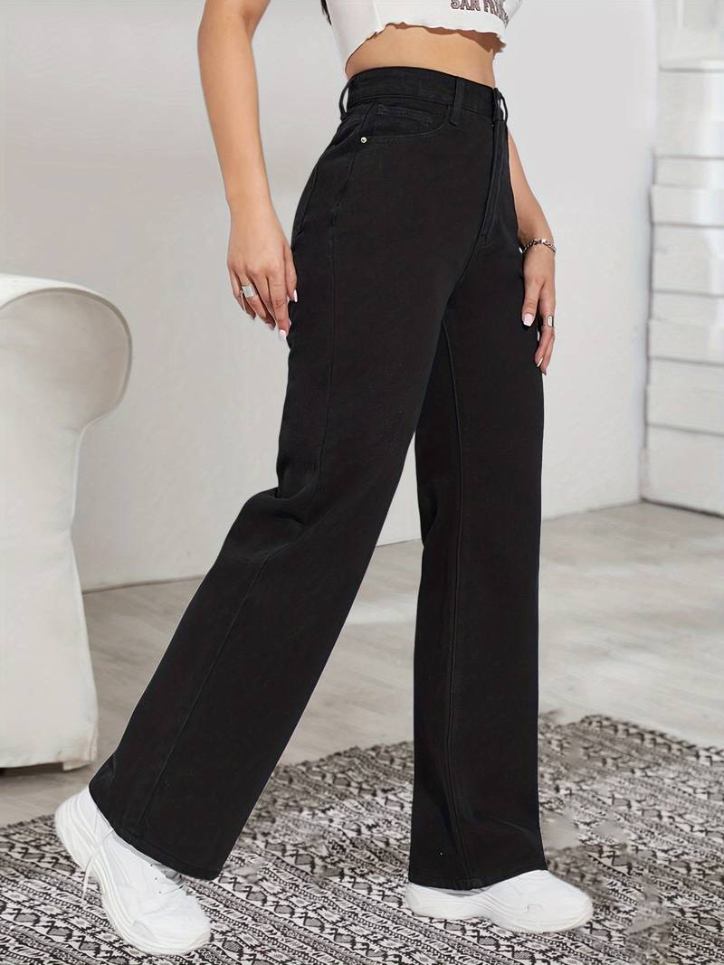 High Rise Black Jeans