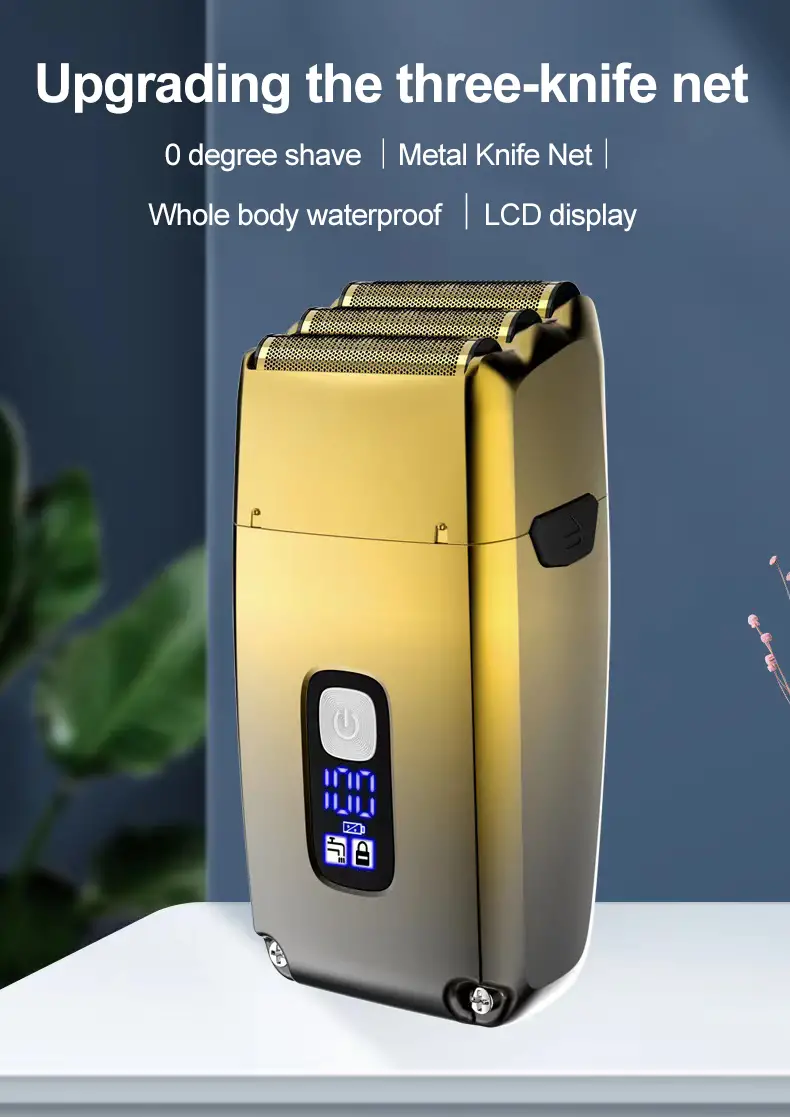 USB Rechargeable 4D Shaver with Titanium Blades - BlueZilla