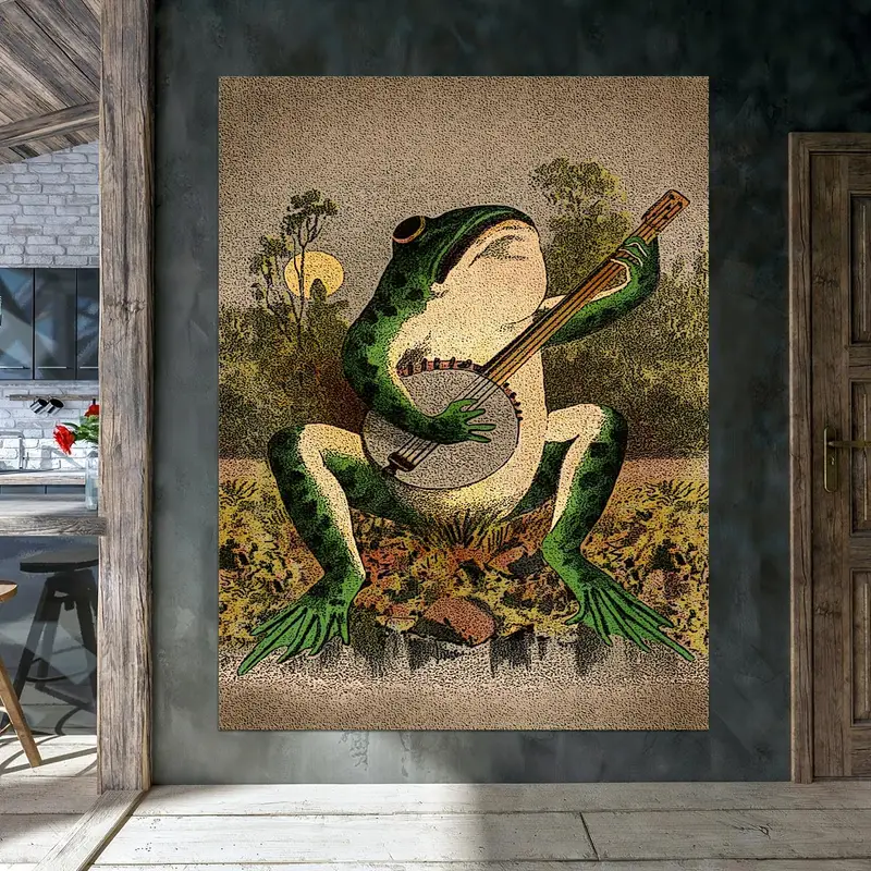 Banjo Frog Canvas Print