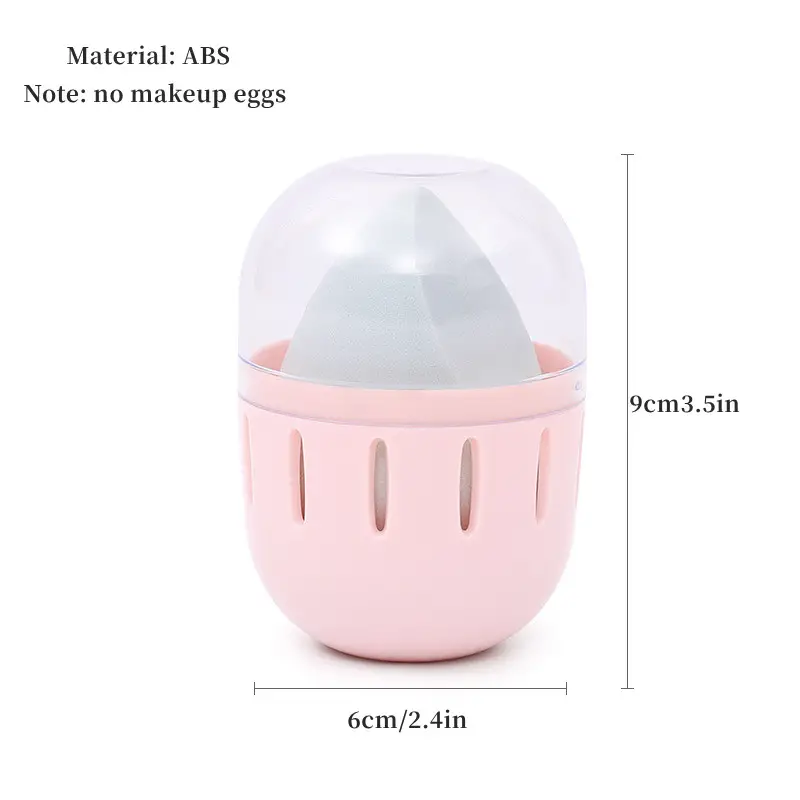 breathable makeup sponge storage box travel portable transparent dustproof powder puff makeup beauty blender finishing box display stand case details 3