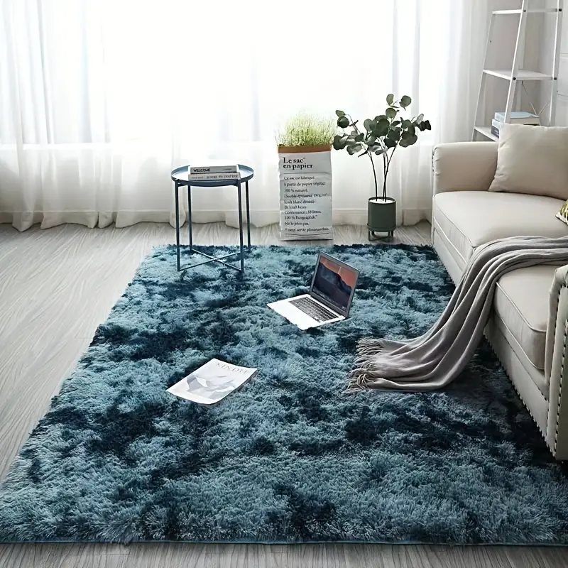 Tie Dye Plush Fabric Rectangle Floor Mat