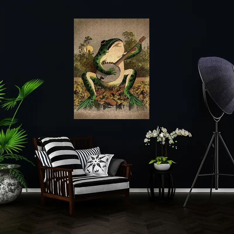Banjo Frog Canvas Print