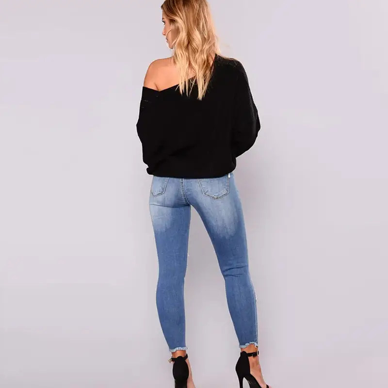 Blue Ripped Skinny Jeans - Image 9