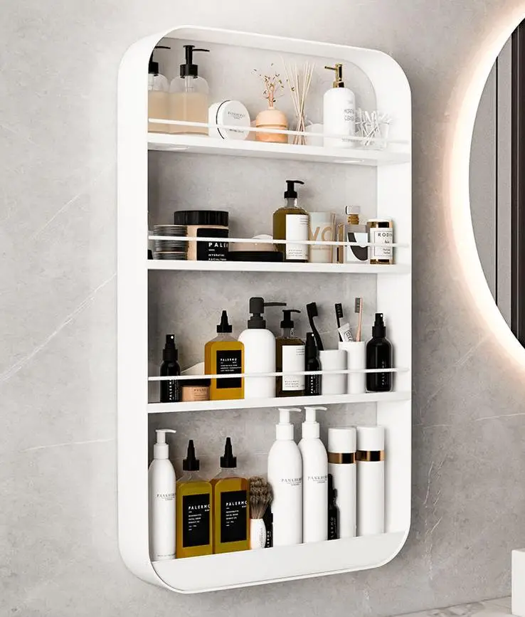 Versatile wall shelf for organized bathroom storage