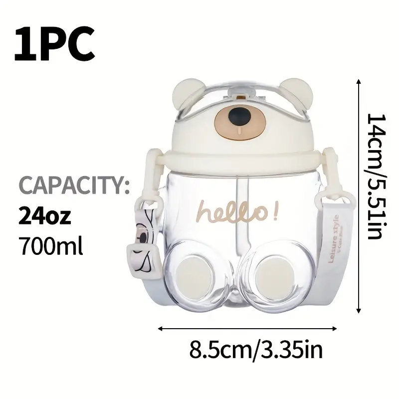 Cute Water Bottle - White