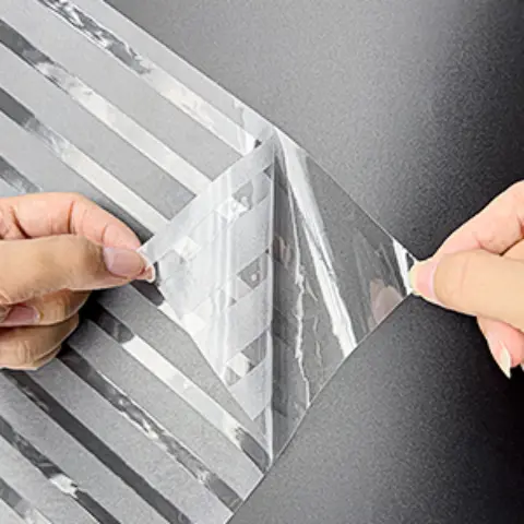 1pc privacy window film frosted stripe window glass films non adhesive static cling window stickers for meeting room home office details 9