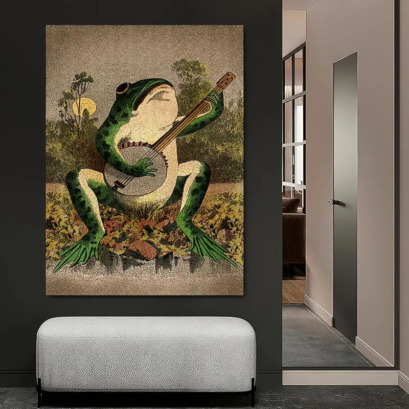 Banjo Frog Canvas Print