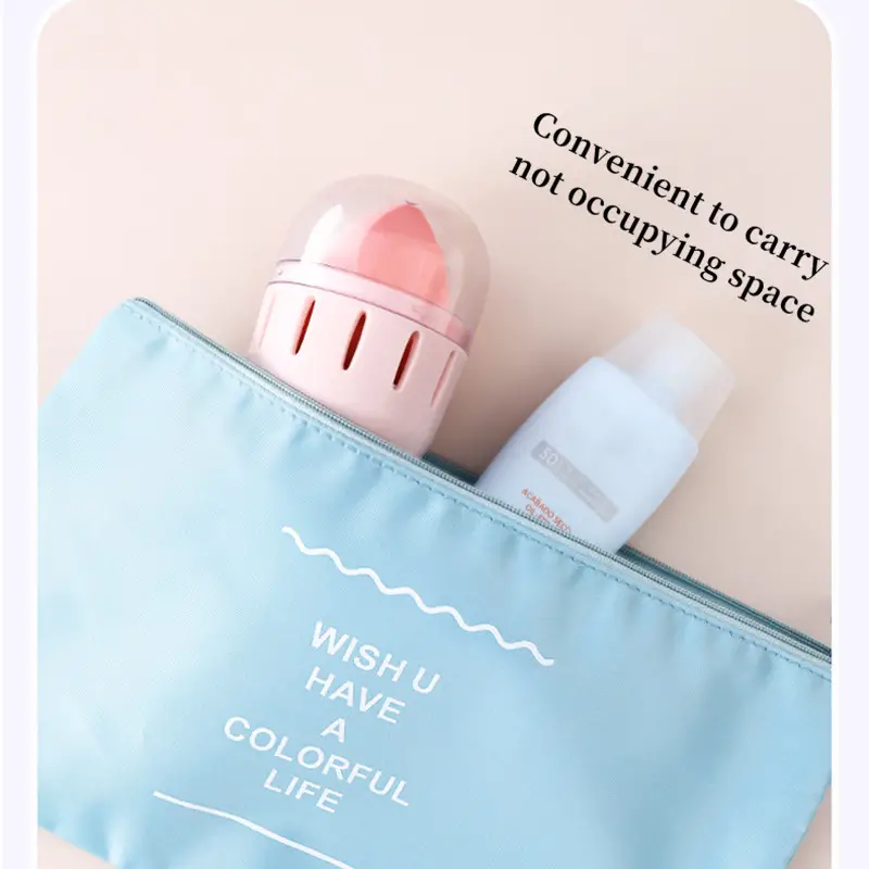 breathable makeup sponge storage box travel portable transparent dustproof powder puff makeup beauty blender finishing box display stand case details 5