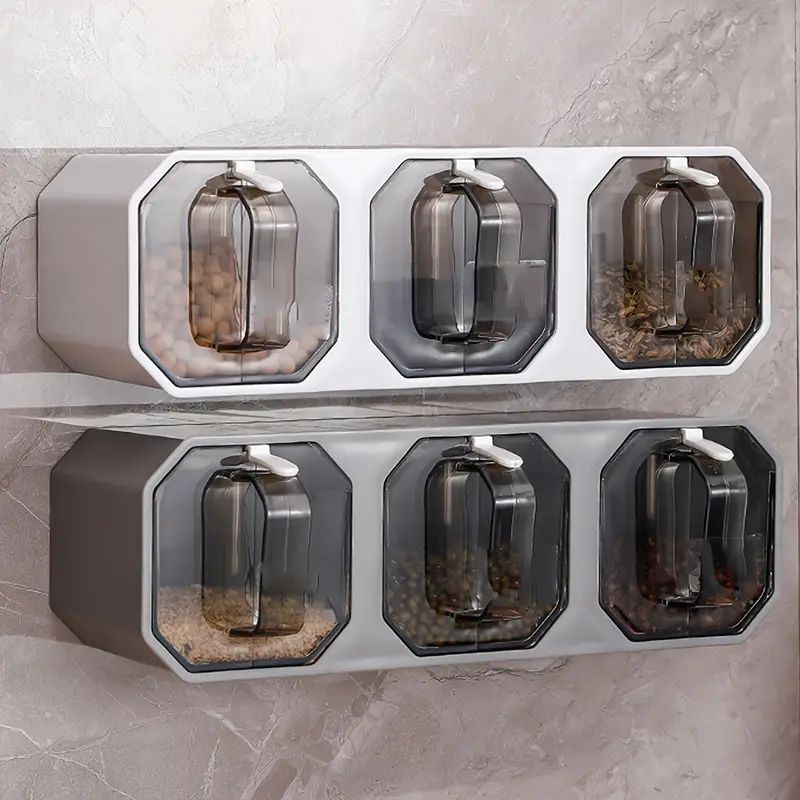 Punch-Free Wall Mounted Seasoning Jar