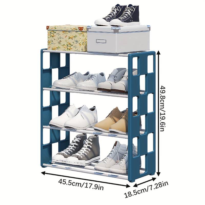 1pc Multi-layer Simple Shoes Rack, Household Dormitory Shoe Rack, Assembly Shoe Rack, Shoe Storage Organizer For Door, Entryway details 2